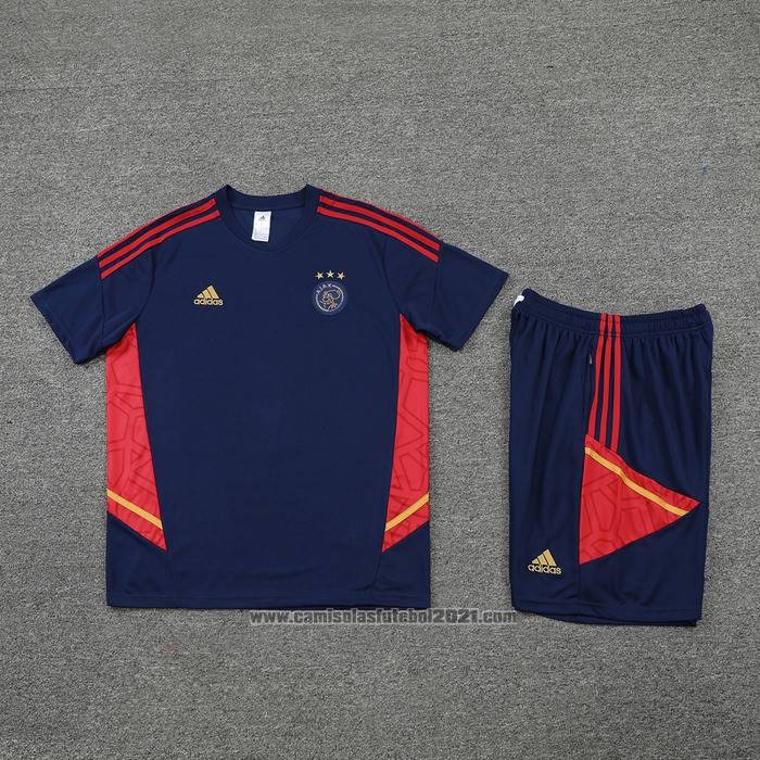 Fato de Treino Ajax Manga Curta 2022-2023 Azul - Calcas Curta